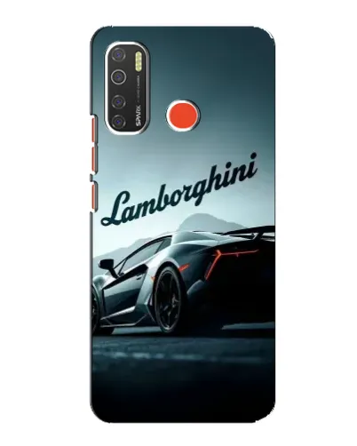 Чехол для TECNO Spark 5 с картинкой «Классическая надпись Lamborghini»