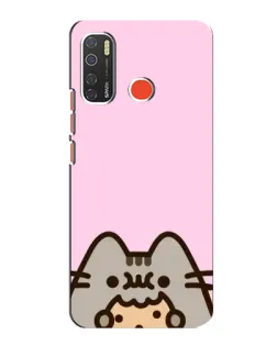 Чохол для TECNO Spark 5 з картинкою «Pusheen та печиво»