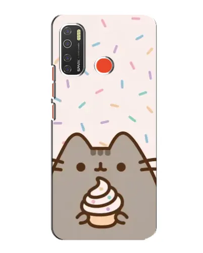 Чохол для TECNO Spark 5 з картинкою «Пушин з кексом»
