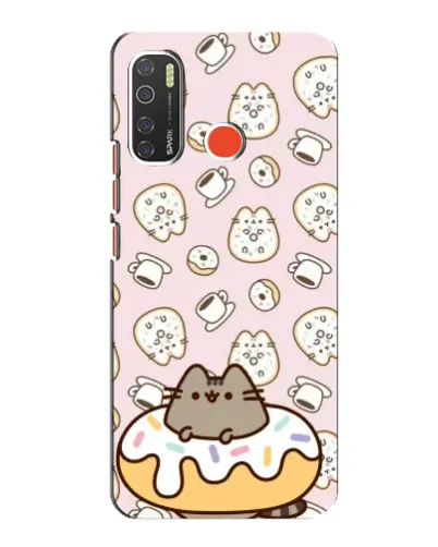 Чохол для TECNO Spark 5 з картинкою «Пушин на пончику»