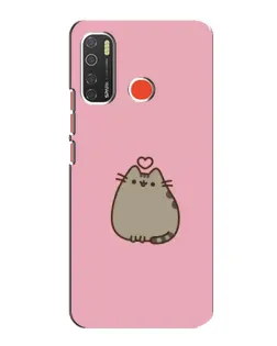 Чохол для TECNO Spark 5 з картинкою «Pusheen серце»