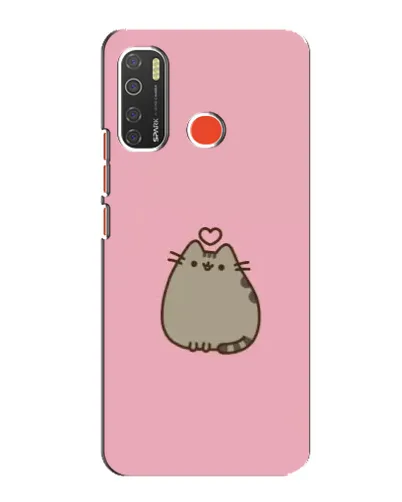 Чохол для TECNO Spark 5 з картинкою «Pusheen серце»