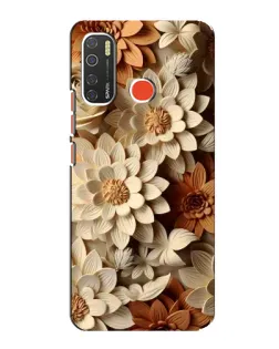 Чехол для TECNO Spark 5 с картинкой «Бежевый флористический декор» Чехол для TECNO Spark 5 с картинкой «Бежевый флористический декор»