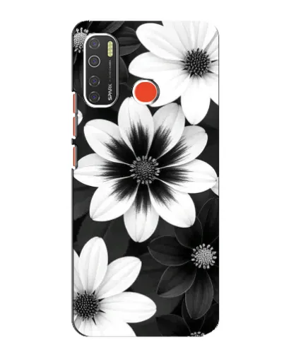 Чехол для TECNO Spark 5 с картинкой «Монохромные астры» Чехол для TECNO Spark 5 с картинкой «Монохромные астры»