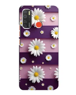 Чехол для TECNO Spark 5 с картинкой «Ромашки на фиолетовом» Чехол для TECNO Spark 5 с картинкой «Ромашки на фиолетовом»