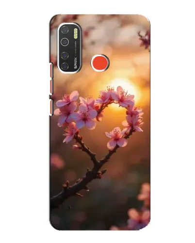 Чехол для TECNO Spark 5 с картинкой «Розовый цвет сердце на фоне заката» Чехол для TECNO Spark 5 с картинкой «Розовый цвет сердце на фоне заката»