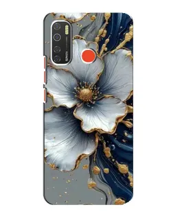 Чехол для TECNO Spark 5 с картинкой «Белый цветок и золотой флюид» Чехол для TECNO Spark 5 с картинкой «Белый цветок и золотой флюид»