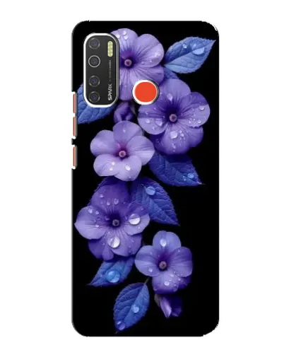 Чехол для TECNO Spark 5 с картинкой «Фиолетовые цветы с росою» Чехол для TECNO Spark 5 с картинкой «Фиолетовые цветы с росою»