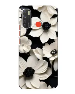 Чехол для TECNO Spark 5 с картинкой «Объемные белые цветы» Чехол для TECNO Spark 5 с картинкой «Объемные белые цветы»