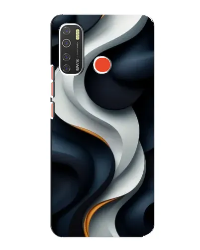 Чохол для TECNO Spark 5 з картинкою «Об'ємні чорно-білі стрічки» Чохол для TECNO Spark 5 з картинкою «Об'ємні чорно-білі стрічки»