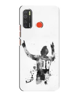 Чехол для TECNO Spark 5 с картинкой «Черно-белый силуэт Месси» Чехол для TECNO Spark 5 с картинкой «Черно-белый силуэт Месси»