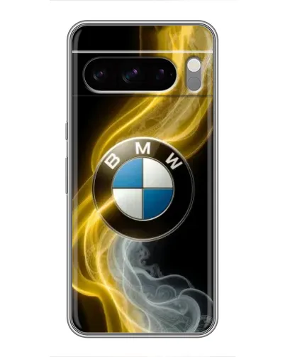 Чехол для TECNO Spark 50 с картинкой «Золотистый дым BMW»