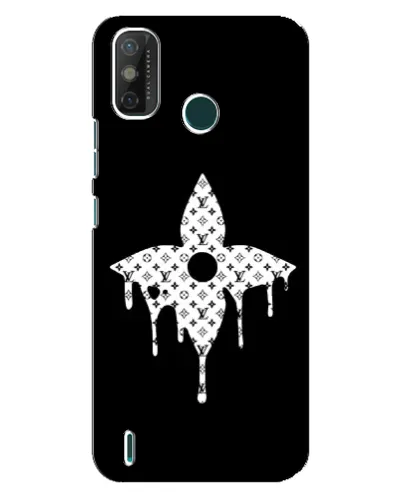 Чехол для TECNO Spark 6 GO (KE5) с картинкой «Цветочная монограмма»
