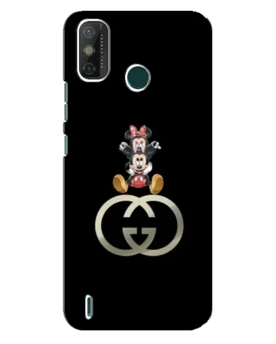 Чехол для TECNO Spark 6 GO (KE5) с картинкой «Минни Маус на лого»