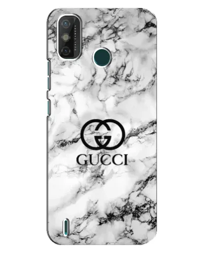 Чехол для TECNO Spark 6 GO (KE5) с картинкой «Gucci — мраморный шик»