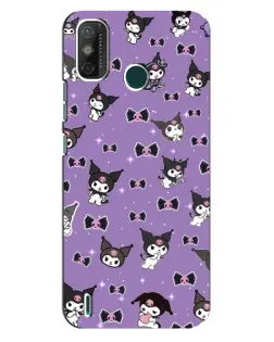 Чехол для TECNO Spark 6 GO (KE5) с картинкой «Kuromi — паттерн»