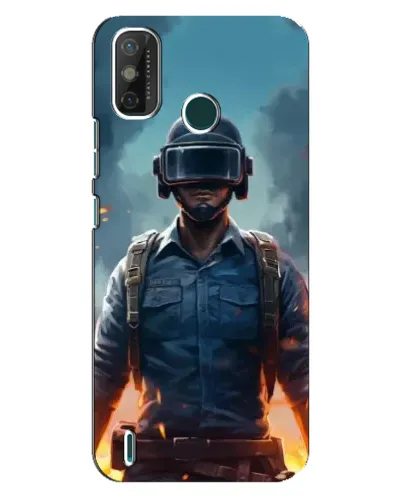 Чехол для TECNO Spark 6 GO (KE5) с картинкой «PUBG — реалистичный герой»