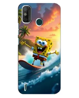Чехол для TECNO Spark 6 GO (KE5) с картинкой «Губка Боб серфингист»