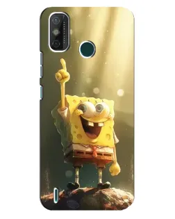 Чехол для TECNO Spark 6 GO (KE5) с картинкой «Сияющий Спанч Боб»