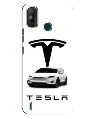 Чехол для TECNO Spark 6 GO (KE5) с картинкой «Tesla White Style»