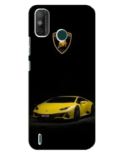 Чехол для TECNO Spark 6 GO (KE5) с картинкой «Lamborghini желтый акцент»
