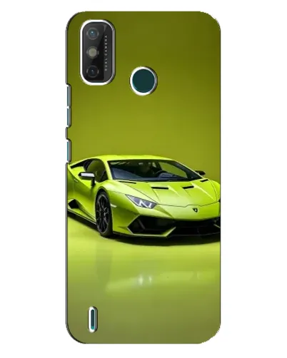 Чехол для TECNO Spark 6 GO (KE5) с картинкой «Салатовый Lamborghini Huracan»