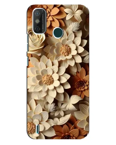 Чохол для TECNO Spark 6 GO (KE5) з картинкою «Бежевий флористичний декор» Чохол для TECNO Spark 6 GO (KE5) з картинкою «Бежевий флористичний декор»