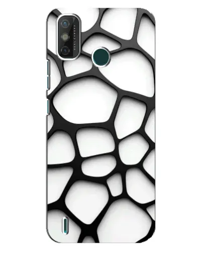 Чехол для TECNO Spark 6 GO (KE5) с картинкой «Белая объемная сетка»