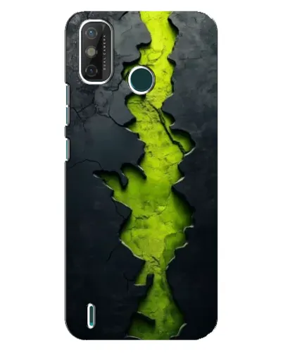 Чехол для TECNO Spark 6 GO (KE5) с картинкой «Салатовый разлом скалы»
