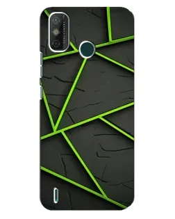 Чехол для TECNO Spark 6 GO (KE5) с картинкой «Зеленые геометрические линии»
