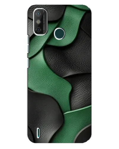 Чехол для TECNO Spark 6 GO (KE5) с картинкой «Зеленые кожаные волны»