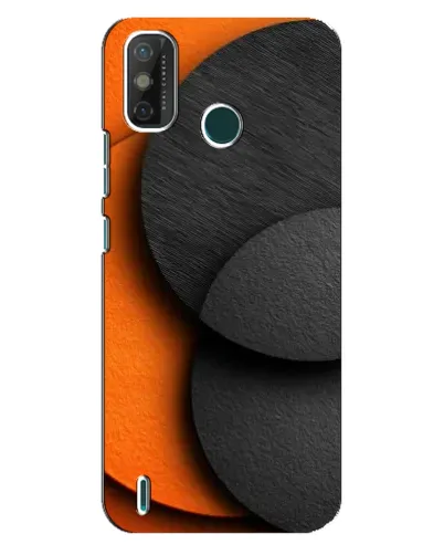 Чехол для TECNO Spark 6 GO (KE5) с картинкой «Геометрия оранжевых кругов»