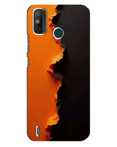 Чехол для TECNO Spark 6 GO (KE5) с картинкой «Оранжевый разлом»