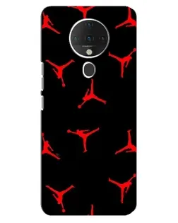 Чехол для TECNO Spark 6 с картинкой «Jordan Red Pattern»