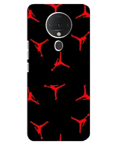 Чехол для TECNO Spark 6 с картинкой «Jordan Red Pattern»