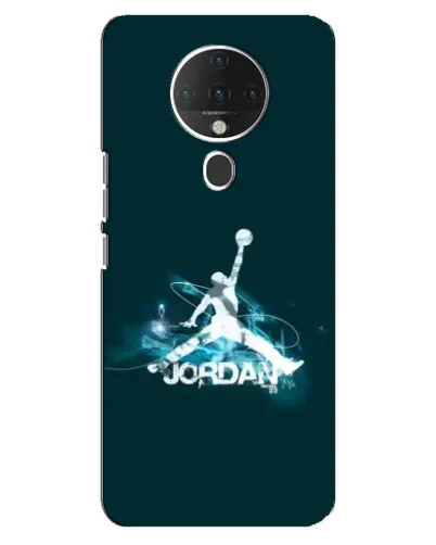 Чехол для TECNO Spark 6 с картинкой «Jordan Blue Fire»