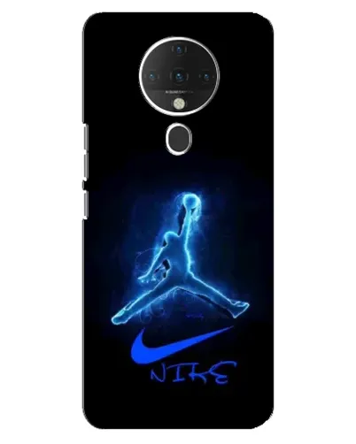 Чехол для TECNO Spark 6 с картинкой «Jordan Neon Blue»