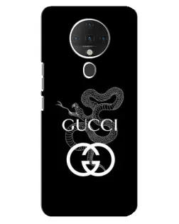 Чохол для TECNO Spark 6 з картинкою «Gucci — срібна змія»