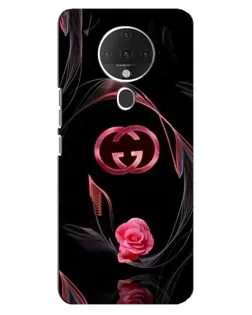Чохол для TECNO Spark 6 з картинкою «Gucci — неонова троянда»