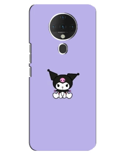 Чехол для TECNO Spark 6 с картинкой «Kuromi — фиолетовый минимализм»