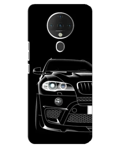 Чехол для TECNO Spark 6 с картинкой «Темный силуэт BMW»