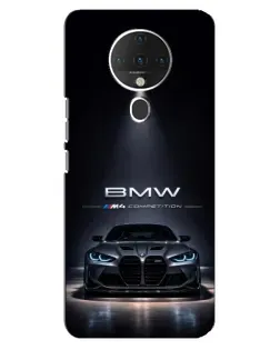 Чехол для TECNO Spark 6 с картинкой «BMW сквозь ночной город»