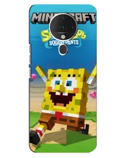 Чехол для TECNO Spark 6 с картинкой «Губка Боб Minecraft»