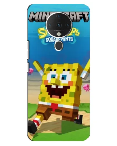 Чехол для TECNO Spark 6 с картинкой «Губка Боб Minecraft» Чехол для TECNO Spark 6 с картинкой «Губка Боб Minecraft»