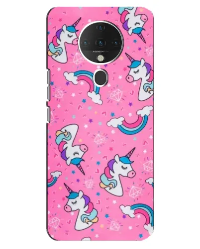 Чехол для TECNO Spark 6 с картинкой «Unicorn паттерн розовый» Чехол для TECNO Spark 6 с картинкой «Unicorn паттерн розовый»