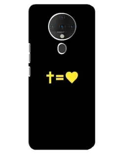 Чехол для TECNO Spark 6 с картинкой «Сердце и Крест»