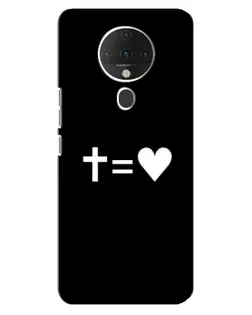 Чехол для TECNO Spark 6 с картинкой «Крест и Сердце»
