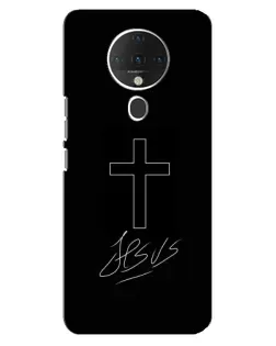 Чехол для TECNO Spark 6 с картинкой «Графический крест Jesus»