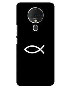 Чехол для TECNO Spark 6 с картинкой «Символ рыбы Jesus»