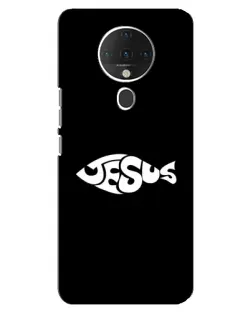 Чехол для TECNO Spark 6 с картинкой «Рыба Jesus»